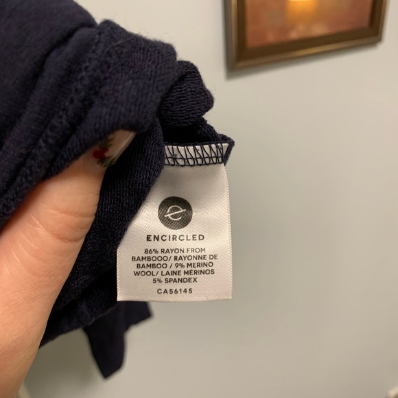 Navy Blue XL Encircled Dressy Sweatshirt - Picture 3 of 3